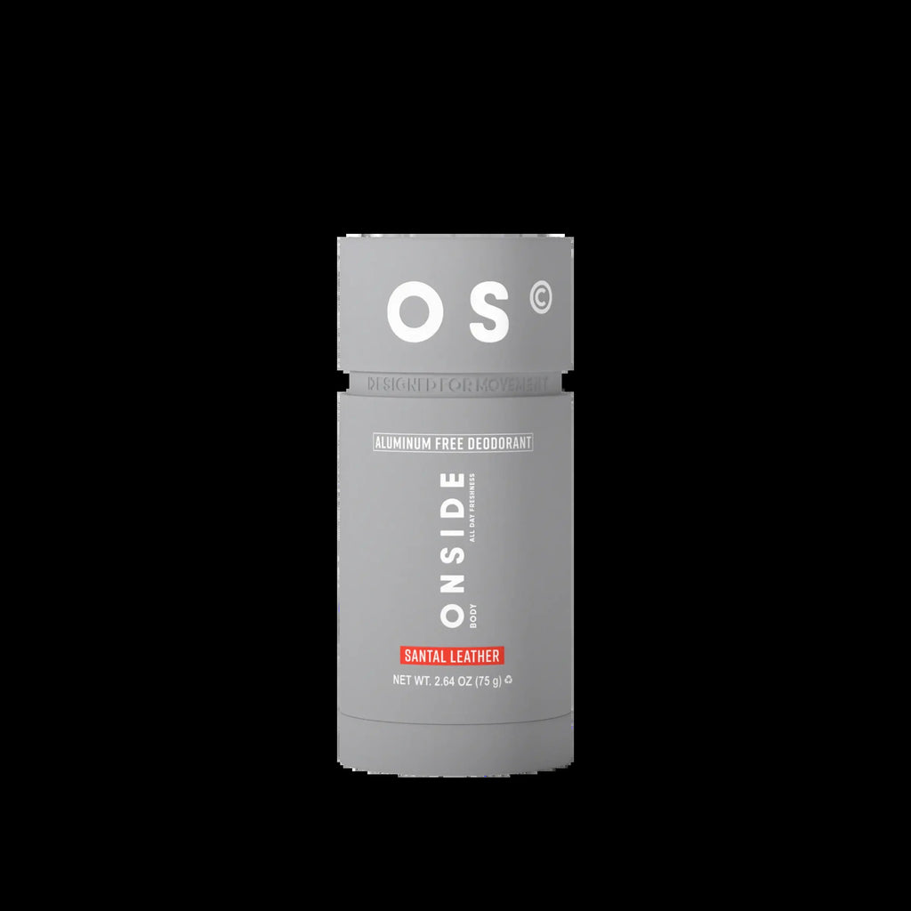 ONSIDE High Performance Deodorant | Aluminum Free | 48-Hour Odor Protection | Dermatologist Tested | Gentle on Skin, Built for Active Lifestyles | Santal Leather & Eucalyptus Mint | Performance Care
