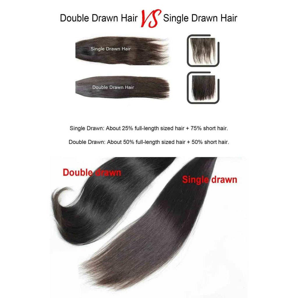 Ygwigs Pre-Separated Feather Crochet Hair Extension Body Wave Human Hair FE22