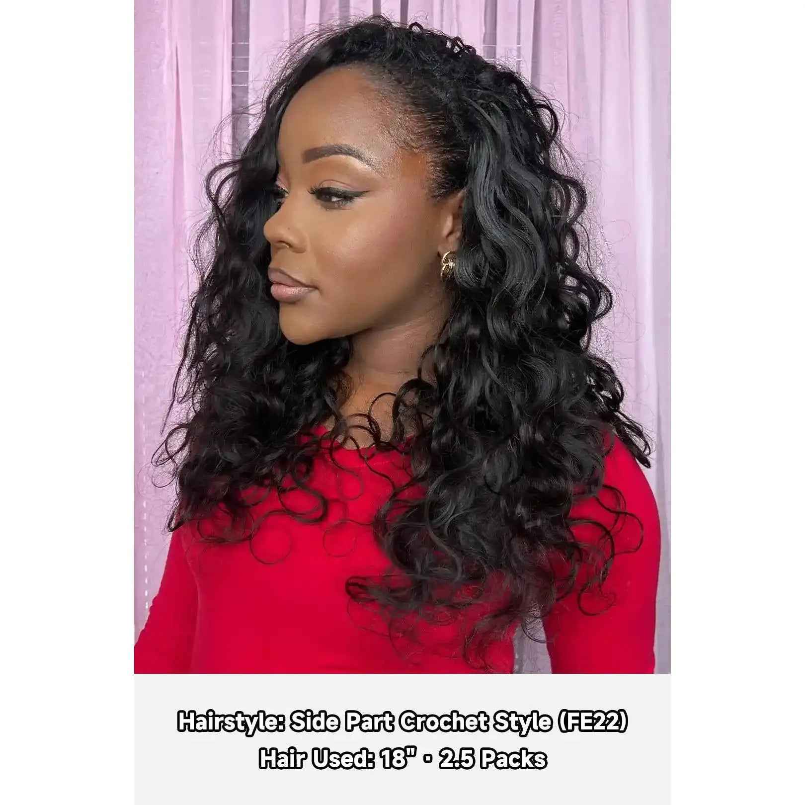 Ygwigs Pre-Separated Feather Crochet Hair Extension Body Wave Human Hair FE22