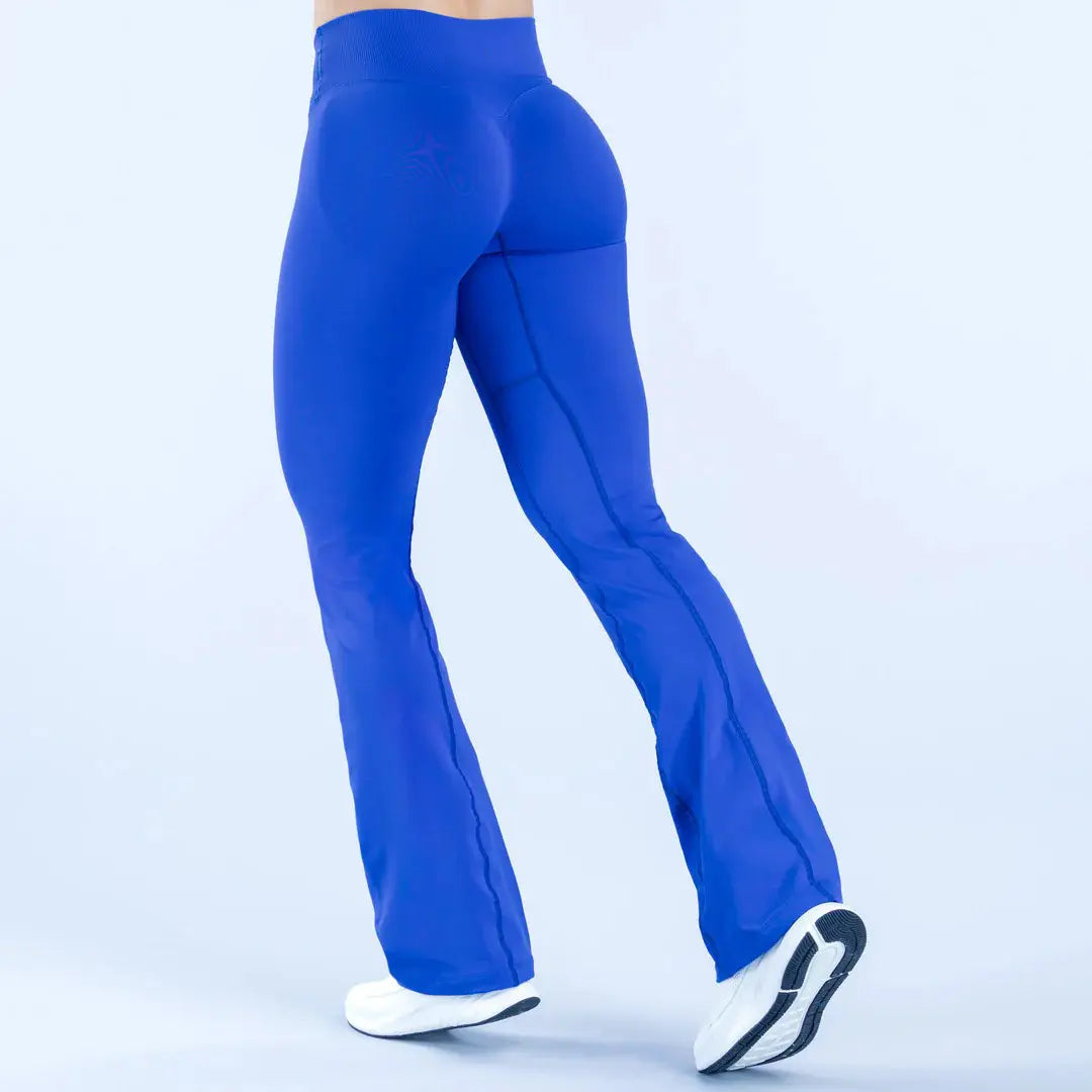 <FULL LOGO> DFYNE Vision Flares Regular Length - Women Daily Flared Yoga Pants Workout Activewear Regular Fit