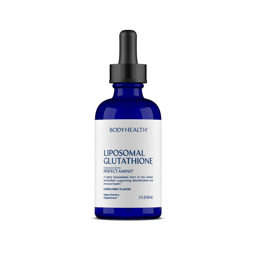 BODYHEALTH Liposomal Glutathione Liquid (100Mg) Master Antioxidant Supplement for Immune, Liver & Cellular Detox Support | Lemon Mint, Vegan, Non-Gmo, Gluten-Free, Dairy-Free, Keto-Friendly, Healthy Aging Support, Gmo Free