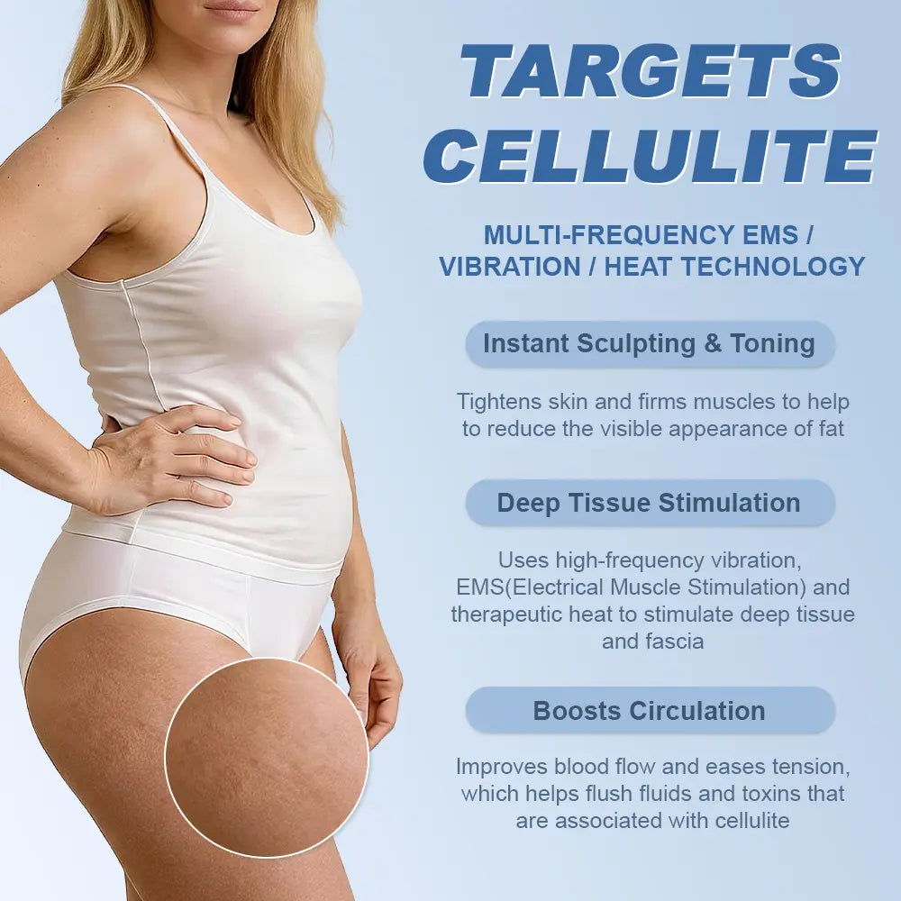 Sculptor Full Body Contouring Device with Heat Therapy EMS High-Frequency Vibration&Gua Sha Massage for Muscle Relief and Deep Tissue Stimulation
