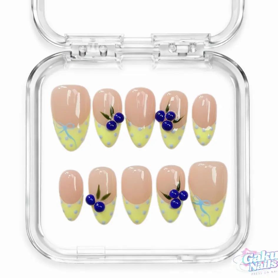 Gakunails MEDIUM ALMOND Collection - 23Mm Length Handmade Press on Nails with Toolkit & Reusable Design for Eco-Friendly Beauty Sticky Tabs Debonder