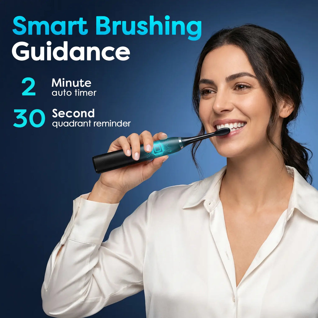 Premium Quality, Insanely Cheap! Everglow Electric USB Charging Toothbrush, 1 Count Soft Bristles Toothbrushes & 4 Counts Brush Head & 1 Count Charging Cable, Intelligent Cleaning Toothbrushes, Gift