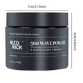360 Wave Pomade for Men - Strong Hold Water-Based Styling for Defined Waves Non-Greasy Finish, 150G