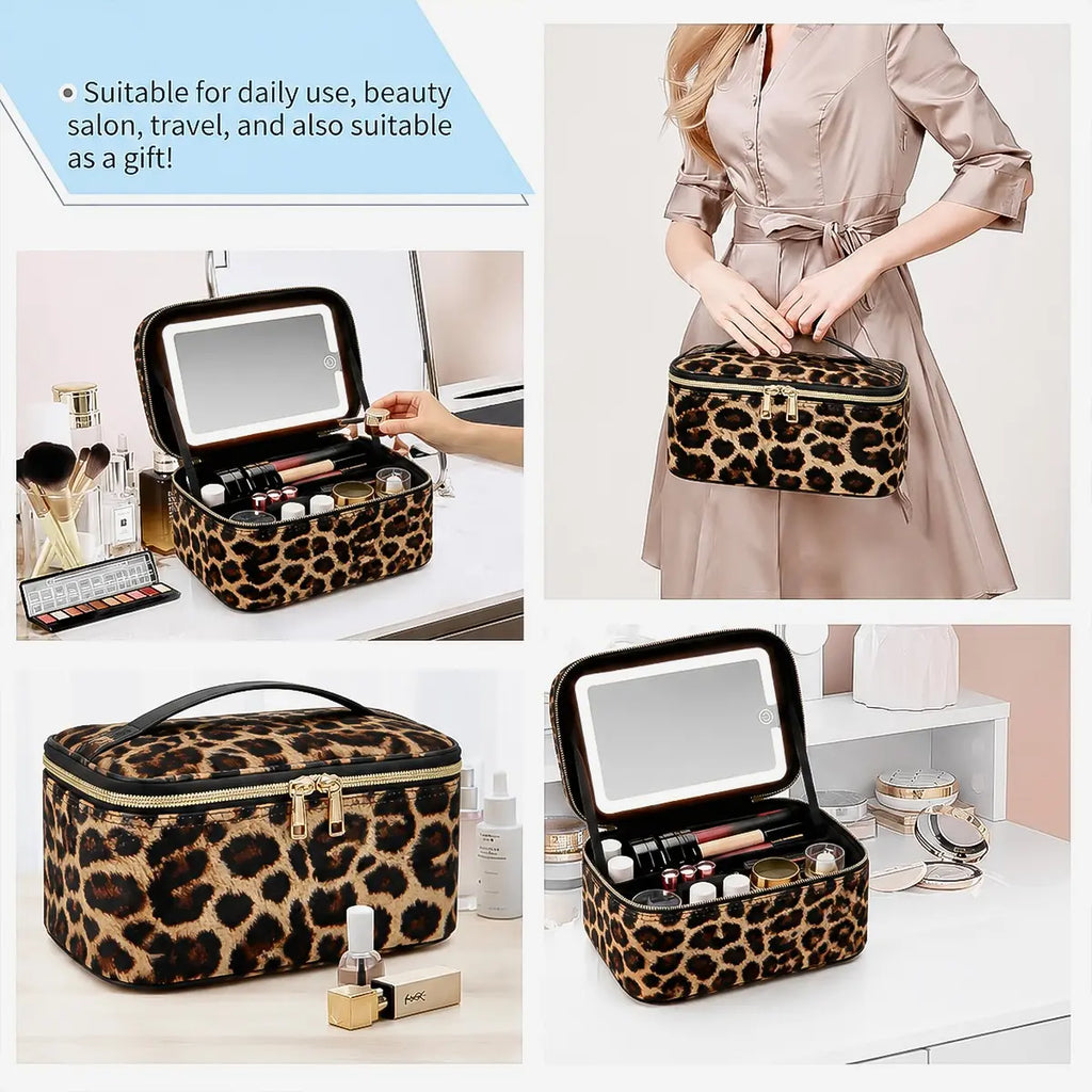 Travel Makeup Bag, Portable Cosmetic Bag, Large Capacity Travel Makeup Case Organizer, Black for Women Toiletry Bag for Girls Traveling with Handle and Divider