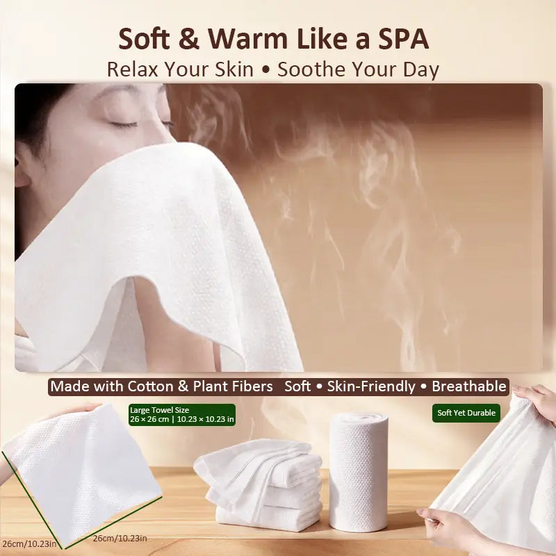 Livefull CL01 Facial Towel Warmer, Automatic Dispenser, 55°C Warm Towels, 20 Compressed Towels Included, Home Spa Device
