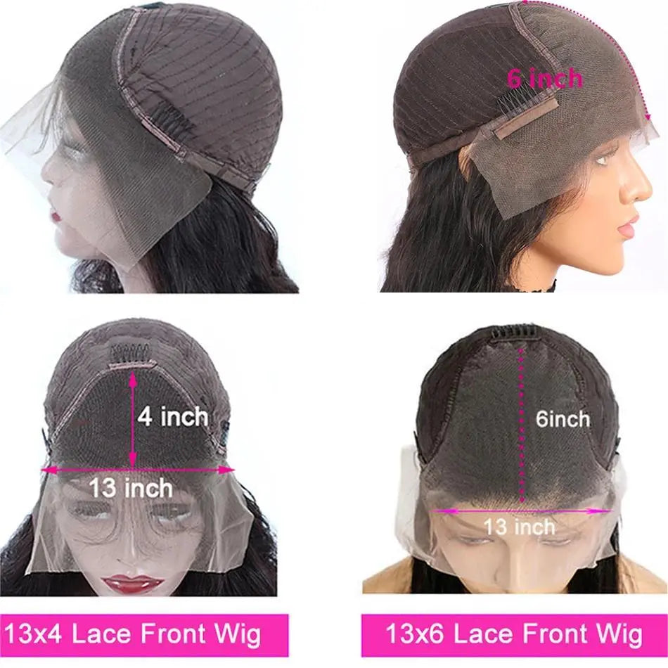 Hot Star Body Wave Wig 13X6 HD Transparent Lace Front Wigs Human Hair Pre Plucked 180% Density Brazilian Straight Frontal Wigs Human Hair with Baby Hair Natural Hairline for Women