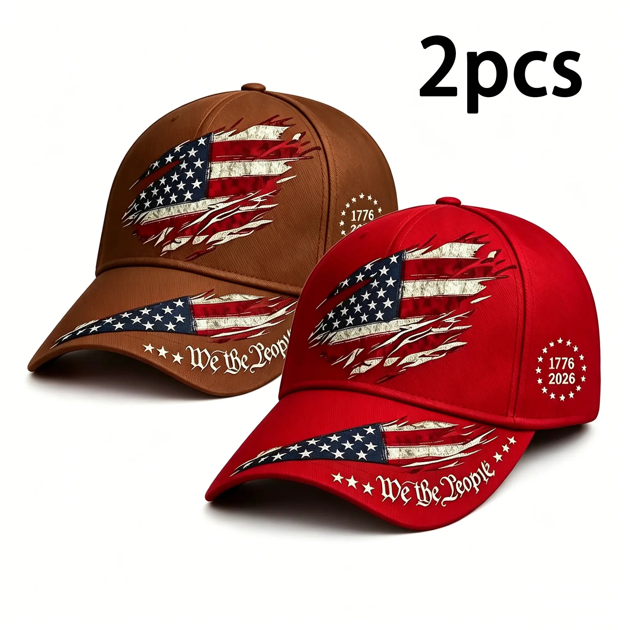 2Pcs 250Th Anniversary Print Baseball Cap, Adjustable Unisex Sun Cap, Suitable for Everyday Wear and Casual Style