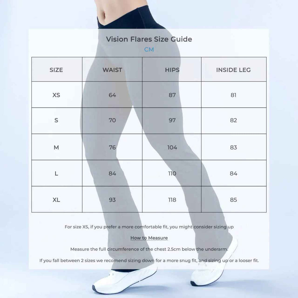 <FULL LOGO> DFYNE Vision Flares Regular Length - Women Daily Flared Yoga Pants Workout Activewear Regular Fit