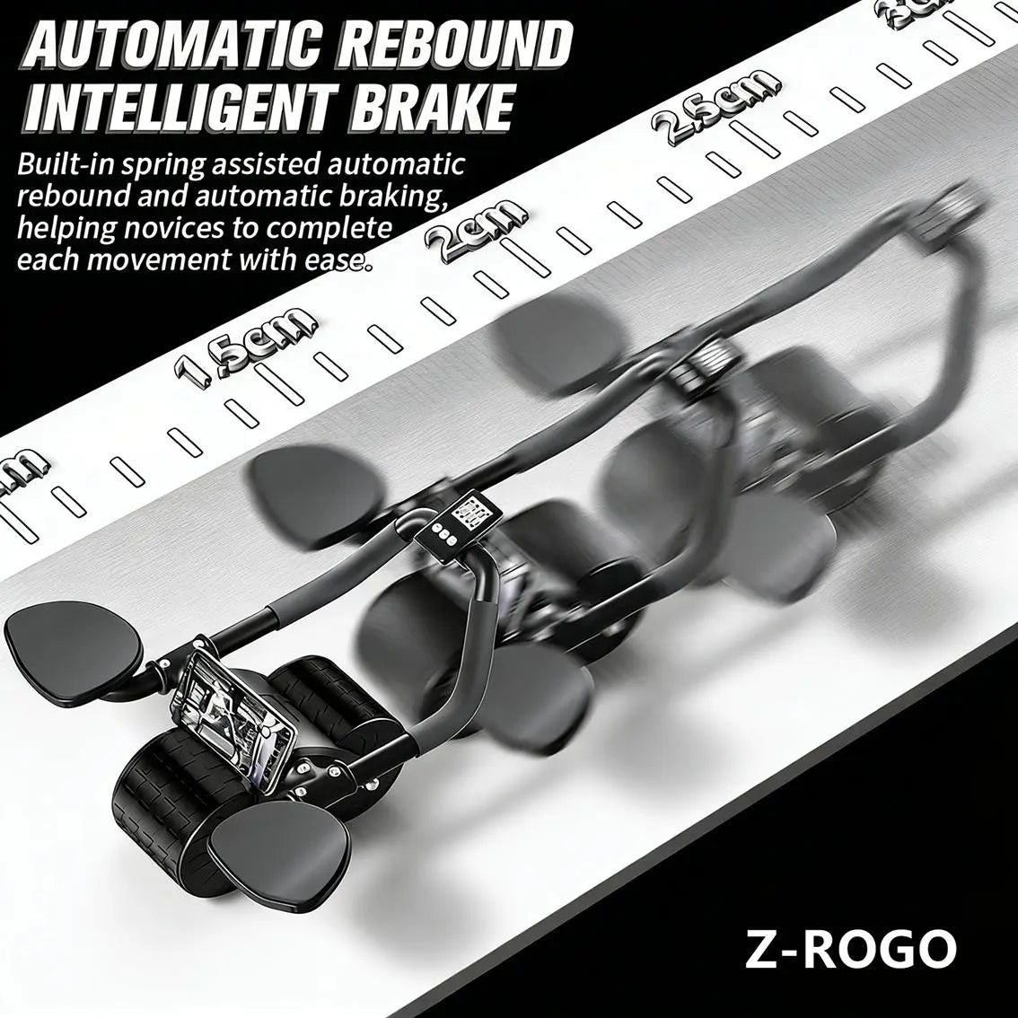 Ab Roller Wheel with Elbow Support - Automatic Rebound Abdominal Muscle Trainer, Tummy Exercise Equipment for Home Gym, Unisex Core & Full Body Workout Gear, Ideal Gift for Gym Lovers Fitness Digital Timer