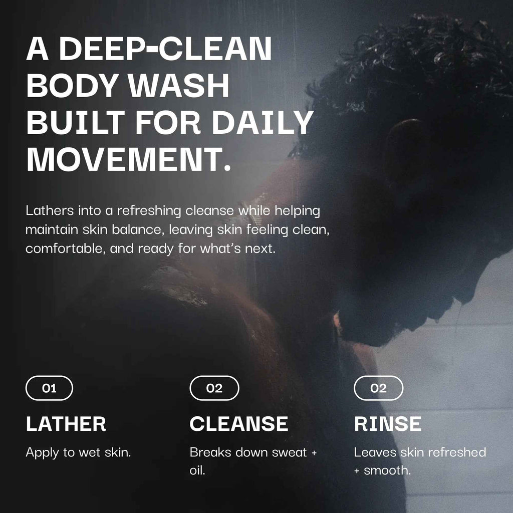 ONSIDE Deep Clean Body Wash | Removes Sweat, Dirt & Buildup | Maintains Skin Balance, Soothes & Refreshes | Dermatologist Tested + Sulfate, Paraben & Phthalate Free