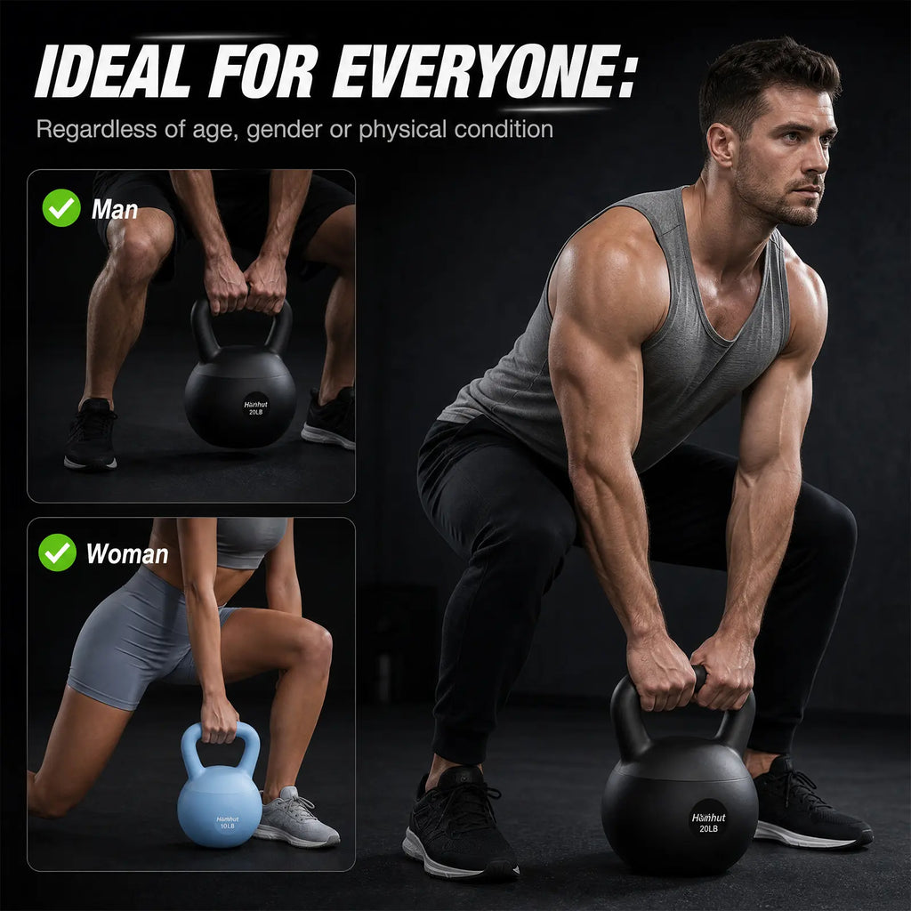 Soft Kettlebell with Handle - Home Gym Weight Training Equipment for Strength Conditioning, Core Training