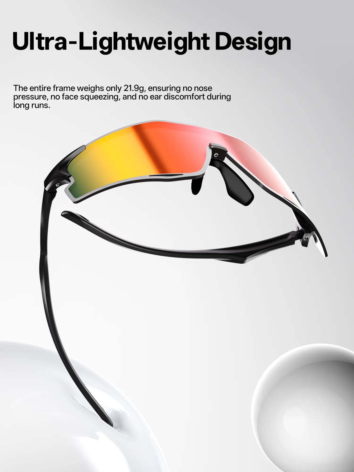 SCVCN Unisex Running Sunglasses (Choice of Mirrored or Photochromic Lenses) – 21.9G Lightweight Rimless Sports Eyewear Featuring Ventilated PC Lenses Outdoor Glasses Summerwins