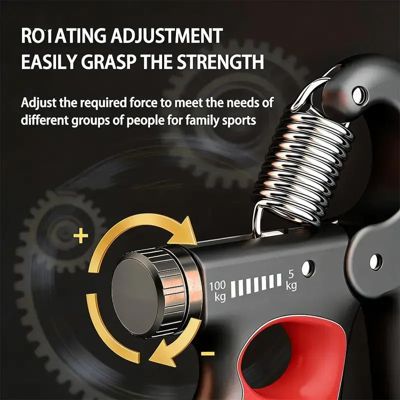 Adjustable Hand Gripper, Sleek Digital Strength Trainer with LCD Display, 5-100Kg Forearm Exerciser for Home Gym Workouts, Handgrippers Hand Strengthening Devices Hand Strengthener